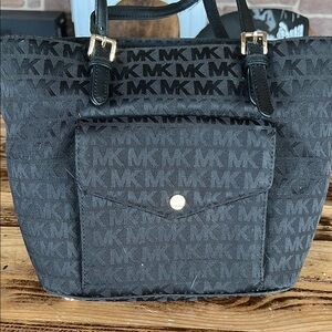 Michael Kors Black Monogram Tote Bag